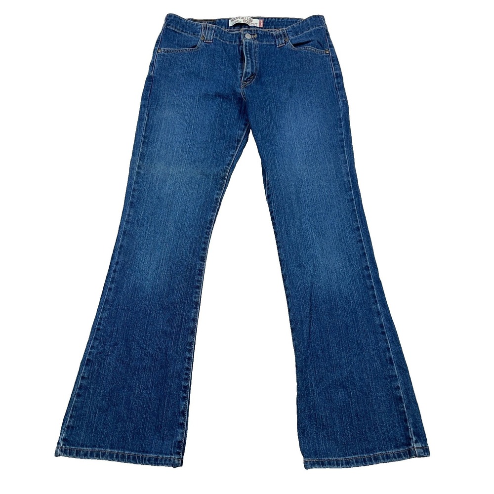 Levis 525 Jeans Women 14 Nouveau Low Rise Bootcut Dark Wash Stretch VTG Y2K